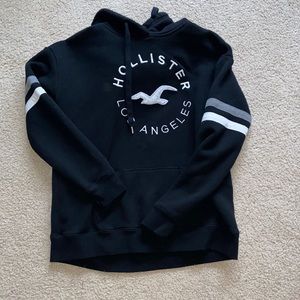 Women Hollister Black Hoodie Sweatshirt